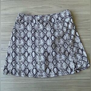 Lulu-B Monochrome Snake Print A-Line Skirt